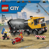 LEGO City 60478 Betoniera Giocattolo, Gioco Didattico, Veicolo con Funzioni e 3 Minifigure, Regalo di Compleanno Bambini 7+