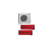 Mitsubishi Electric MITKIT2-53LNR9+12WF condizionatore fisso Climatizzatore Dualsplit system Rosso, Bianco