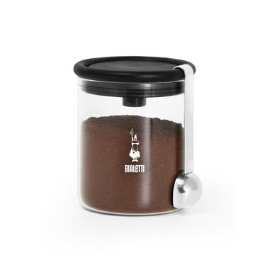Bialetti DCDESIGN07 recipiente Rotondo Vetro Nero, Trasparente