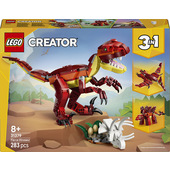 LEGO Creator 31379 3in1 Feroce Dinosauro Giocattolo, Velociraptor, Stegosauro o Pterosauro, Regalo per Bambini e Bambine 8+