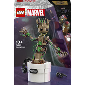LEGO | Marvel 76297 Groot Ballerino, Personaggio Giocattolo con Funzione Danzante, Giochi Animati Bambini 7+ Fan degli Avengers