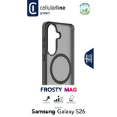 Cellularline FROSTY MAG - Galaxy S26 Cover semi-trasparente con finitura opaca e bordi colorati, compatibile con l’ecosistema Qi2 e accessori magnetici per smartphone Samsung.