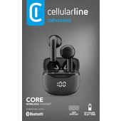 Cellularline Core Auricolare Bluetooth TWS con custodia di ricarica e display led