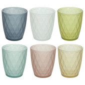 Tognana Porcellane set 6 bicchieri 320 cc colori assortiti opachi Jenny