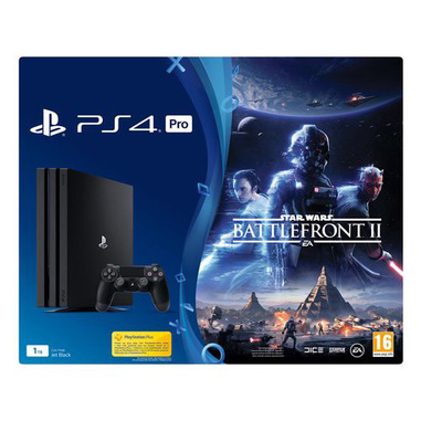 Sony PlayStation 4 Pro + StarWars Battlefront II 1 TB Wi-Fi Nero