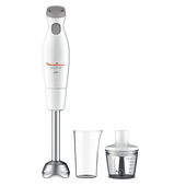 Moulinex DD4521 Easychef, Mixer ad Immersione 2in1, con Bicchiere da 800 ml e Accessorio Tritatutto da 500 ml, 2 Impostazioni di Velocità, Facile da Pulire, Potenza 450 W