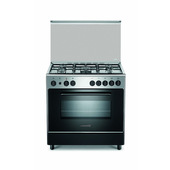 Bertazzoni La Germania Stile S85C61XT19 cucina Piano cottura Gas Nero, Acciaio inossidabile