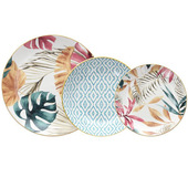 Tognana Porcellane servizio da tavola 18 piatti in porcellana Tropical Rose