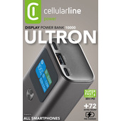 Cellularline Ultron 10000 Caricabatterie Portatile 10000mAh 30W con LCD display