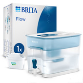 Brita Dispenser filtrante acqua Flow (8.5L) incl. 1 x filtro MAXTRA PRO All-in-1 che riduce cloro, calcare, PFAS e metalli - Capienza XXL