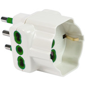 IOPLEE 87640-4077B adattatore per presa di corrente Tipo L (IT) Tipo L (IT) + Tipo F Bianco