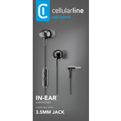 Cellularline VOICE IN-EAR Auricolari in-ear con microfono, tasto di risposta e connettore Jack 3.5mm