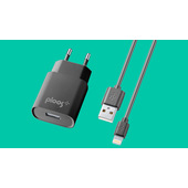 PLOOS - USB KIT ADAPTER 1A - Lightning Caricabatterie da rete 1A con cavo Lightning