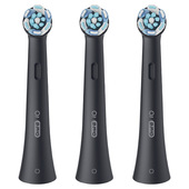 Oral-B Testine di Ricambio iO Series Ultimate Clean Black, testine rotonde di ricambio originali, con setole CrissCross per pulizia e rimozione della placca avanzate e in profondità, 3