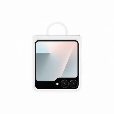 Samsung EF-PF741TWEGWW Custodia Silicone White Flip7R custodia per cellulare 17,4 cm (6.85") Cover Bianco