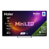 Haier M80 Series Smart TV Mini LED QLED 55" H55M80FUX, 4K, Google TV, Dolby Vision, HDR10, Gaming 120Hz, Dolby Atmos, HDMI 2.1 x4