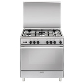 Glem Gas U865VI cucina Elettrico/Gas Acciaio inox