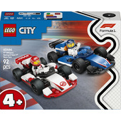 LEGO City 60464 Williams Racing e Haas F1, 2 Modelli di Auto con 2 Minifigure, Regalo Bambini4+ Fan delle Macchine Giocattolo