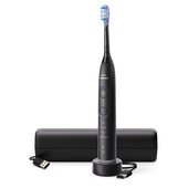 Philips Sonicare Spazzolino Elettrico Sonico con base di ricarica e custodia, 3 livelli di intensità, sensore di pressione colore nero HX7421/01