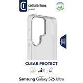 Cellularline Clear Protect - Galaxy S26 Ultra Custodia rigida con bordi in gomma