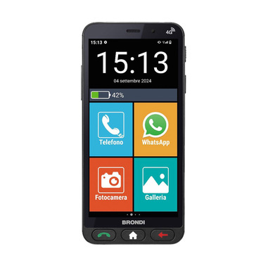 Brondi Amico Vero 4G 14,5 cm (5.7") Doppia SIM Android 14 USB tipo-C 3 GB 32 GB 2800 mAh Nero