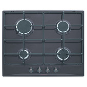 Glem Gas GT64AN piano cottura Antracite Da incasso 60 cm 4 Fornello(i)