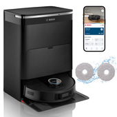 Bosch BCRDW3BX, Robot aspirapolvere e lavapavimenti, Spotless Max Cam, Nero