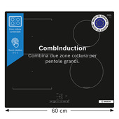 Bosch Serie 4 PVS611BB6E Piano cottura a induzione 60 cm CombInduction Nero