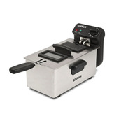 G3 Ferrari Pastella Singolo 3 L Indipendente 2000 W Friggitrice Nero, Acciaio inox
