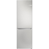 Bosch Serie 2 KGN36NLEA Frigorifero combinato da libera installazione 186 x 60 cm Metal look Classe E