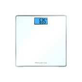 Rowenta Classic BS1501 , bilancia pesapersone elettronica, 31x31 cm, fino a 160 Kg con graduazione di precisione ogni 100g, spessore di 22 mm, batterie incluse, vetro temperato, bianco
