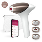 Philips Lumea Prestige 9000 Series Epilatore a luce pulsata con tecnologia SenseIQ, 3 Accessori Per Corpo, Viso e di precisione, Utilizzo Senza Filo BRI955/00