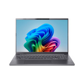 Acer ASPIRE 16 AI A16-11M-X8E6 Copilot+ PC Snapdragon X1-26-100 Computer portatile 40,6 cm (16") WUXGA 16 GB LPDDR5x-SDRAM 512 GB SSD Wi-Fi 7 (802.11be) Windows 11 Home Italiano Grigio