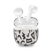 Music Sound Drip Auricolari Bluetooth a capsula con custodia trasparente e fantasie originali