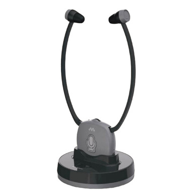 Meliconi 497339 cuffia e auricolare Wireless Stetoscopiche TV Base di ricarica Nero, Grigio