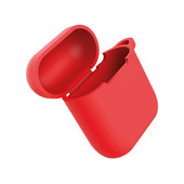 Eva Fruit Custodia AirPods in silicone morbido con base piatta - rosso