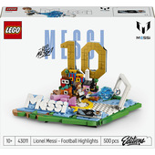 LEGO Editions 43011 Lionel Messi – Highlights Calcistici, Giocattolo 3D da Esposizione, Minifigure da Collezione, Regalo 10+