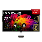 LG OLED evo AI Wallpaper TV 77'' W6 OLED77W69LA, 4K, spessore 9,9mm, True Wireless, Staffe filo muro SMART TV 2026