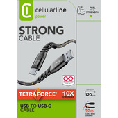 Cellularline Tetra Force Cable 120cm - USB-A Cavo USB-C ultra resistente