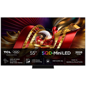 TCL C8L TV 55C8L SQD Mini LED da 55", 4K HDR, 3000 nit, 1.008 zone di dimming, Google TV, 144Hz, Dolby Vision & Atmos, Audio Bang & Olufsen