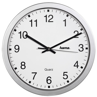 Hama Orologio da parete "CWA100", analogico, 30 cm, argento