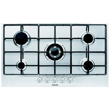 Glem Gas GT955IX piano cottura Acciaio inossidabile Da incasso 90 cm 5 Fornello(i)