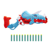 Nerf DinoSquad - Tricera-blast (blaster con alloggiamento per caricamento di 3 dardi, con supporto dardi e design dinosauro Triceratopo, include 12 dardi Elite)