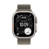Apple Loop in maglia milanese in titanio naturale (49 mm) - Small