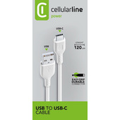 Cellularline Power Cable 300cm - USB-A Cavo USB-C per ricarica e trasferimento dati