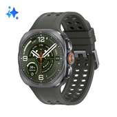 Samsung Galaxy Watch Ultra2, 47 mm, Titanium Silver, LTE, design resistente, 800mAh, IP69K, luminosità 5000nit, trail run, diving, 10 ATM, SOS, punteggio energetico, benessere cardiaco