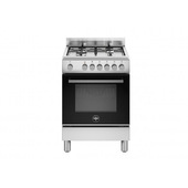 Bertazzoni La Germania Futura FTR664EXV/24 cucina Elettrico Gas Nero, Acciaio inox