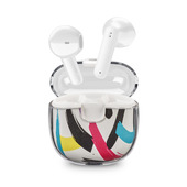 Music Sound Drip Auricolari Bluetooth a capsula con custodia trasparente e fantasie originali
