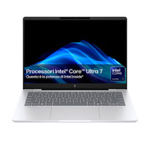 HP OmniBook 7 AI 14-fr0011nl Intel Core Ultra 7 255H Computer portatile 35,6 cm (14") 2K 32 GB LPDDR5-SDRAM 1 TB SSD Wi-Fi 6E (802.11ax) Windows 11 Home AI PC Argento