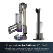 Shark IP3251EUT scopa elettrica Aspirapolvere a bastone 2 in 1 Batteria Secco Ciclonico Senza sacchetto 0,7 L 380 W Oro, Grigio, Viola